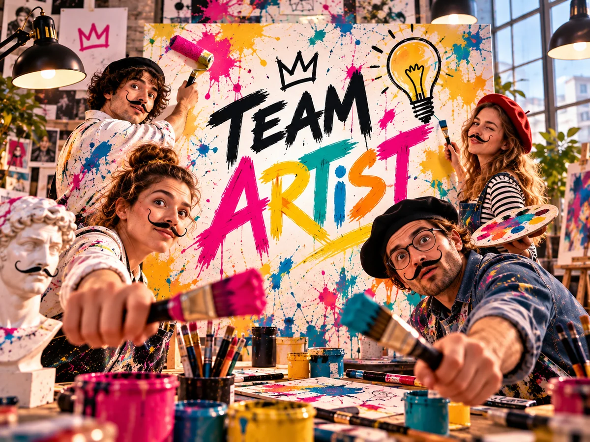 Team Artist, la fresque à 100 mains